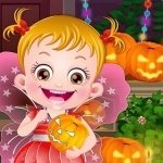Постер игры Малышка Хейзел: вечеринка на Хэллоуин
